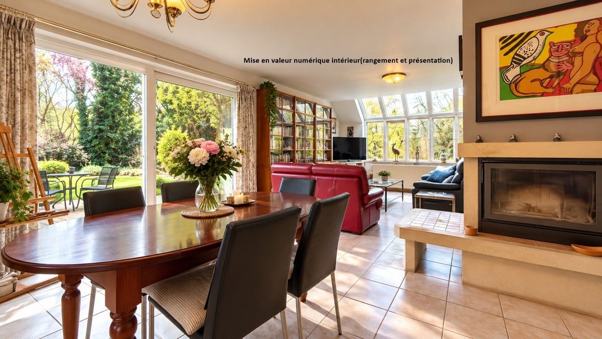 Salle à manger et insert double face — Mise en valeur numérique intérieur (rangement et présentation)
