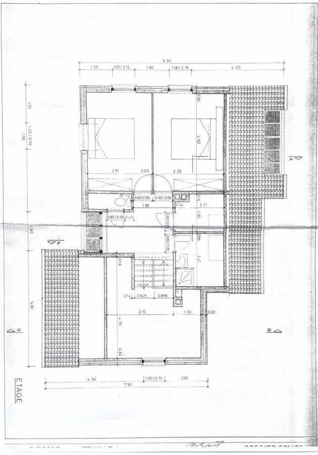 Plan du premier étage